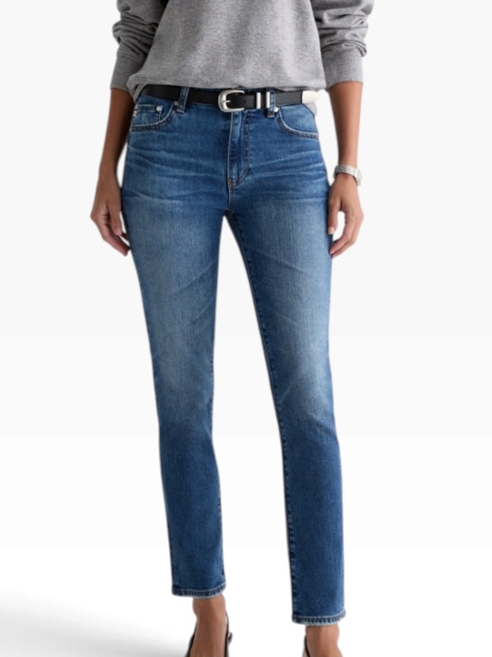 AG Blue "Mari" Classic Mid-Rise Straight Women Jeans 24